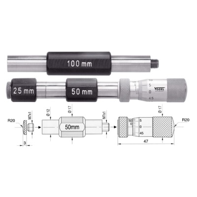Нутромеры Vogel микрометрические твердосплавного исполнения